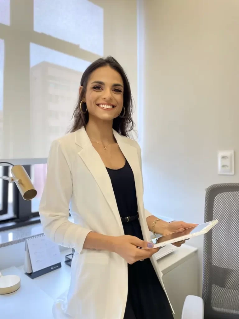 Bárbara em atendimento